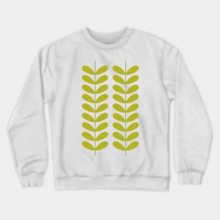 Avocado Green Flower Buds Mid Century Modern Crewneck Sweatshirt